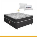 Ver imagem 1 de Cama Box Conjugada Casal Ortopédica D28 com Travesseiros Lucas Home Unique 138cm