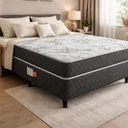 Ver imagem 2 de Cama Box Conjugada Casal Ortopédica D28 com Travesseiros Lucas Home Unique 138cm