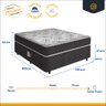 Cama Box Conjugada Casal Ortopédica D28 com Travesseiros Lucas Home Unique 138x188x52cm - 3