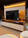 Ver imagem 2 de Estante Rack Home Painel TV de até 50 55 65 Polegadas Mármore/Ripado