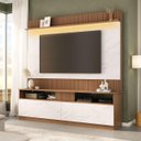 Ver imagem 3 de Estante Rack Home Painel TV de até 50 55 65 Polegadas Mármore/Ripado