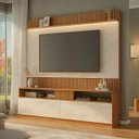 Ver imagem 2 de Estante Rack Home Painel TV de até 50 55 65 Polegadas Mármore/Ripado