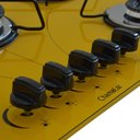 Ver imagem 3 de Cooktop Gás 5 Bocas Chama Tripla 127/220 Amarelo
