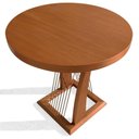 Ver imagem 6 de Mesa De Apoio Saibi Ozki 60 Cm Madeira Eucalipto Cedro Corda Redonda Rami