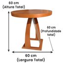Ver imagem 5 de Mesa De Apoio Saibi Ozki 60 Cm Madeira Eucalipto Cedro Corda Redonda Rami