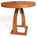 Ver imagem 1 de Mesa De Apoio Saibi Ozki 60 Cm Madeira Eucalipto Cedro Corda Redonda Rami