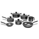 Ver imagem 2 de Conjunto de Panelas 7 Peças Ebony Antiaderente Preto Brinox 7190/401