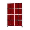 Ver imagem 1 de Armário Roupeiro De Aço Para Vestiário 16 Portas Locker Vermelho