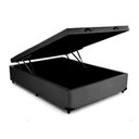 Ver imagem 5 de Cama Base Box Baú Casal Reforçado Sintético Cinza + Colchão Casal Reforçado D33 20x138x188