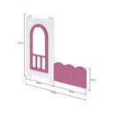 Ver imagem 7 de Bicama Infantil Casinha com LED e Janela New Garden Casatema MadeiraOriginals Rosa/Marrom