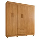 Ver imagem 1 de Guarda Roupa New Copacabana 6 Portas 2 Gavetas 7 Prateleiras - Benetil