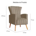Ver imagem 5 de Poltrona Decorativa para Sala Melinda Suede Capuccino - Fm
