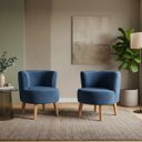 Ver imagem 1 de Kit 2 Poltronas Decor Luxo para Salão de Beleza Studio Base Estável Ergonômica Pés Retro