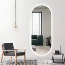 Ver imagem 1 de Espelho Lapidado Oval Iluminado com led frio - 50x120cm Woodglass oval led frio 50x120cm