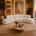 Ver imagem 1 de Sofa Curvo Virginia 3 Modulos Boucle Moscow Design Orgânico