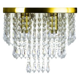 Lustre De Cristal Acrilico Sweetcrillic 30x30 Dourado Gold - 3