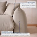 Ver imagem 5 de Sofá Cama Modular Orgânico Retrátil 4 Lugares Base Madeira Maciça 230 cm Marrocos