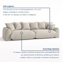 Ver imagem 7 de Sofá Cama Modular Orgânico Retrátil 4 Lugares Base Madeira Maciça 230 cm Marrocos