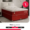 Ver imagem 5 de Cama Box Baú Casal Bipartido Colchão Comfort Class Pillowtop Vinho/suede Vinho