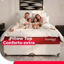 Ver imagem 2 de Cama Box Baú Casal Bipartido Colchão Comfort Class Pillowtop Vinho/suede Vinho