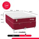 Ver imagem 4 de Cama Box Baú Casal Bipartido Colchão Comfort Class Pillowtop Vinho/suede Vinho
