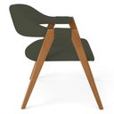 Ver imagem 6 de Kit 05 Cadeiras de Jantar e Estar Living Estofada Nadja L02 Linho Verde Musgo - Lyam Decor
