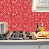 Papel De Parede Cozinha Coffee Café Cafeteria Fundo Vermelho - 2