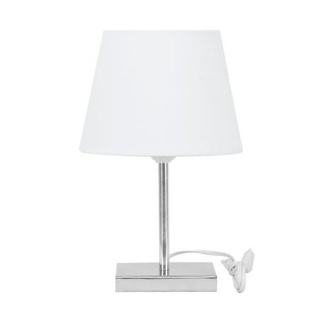 Abajur Eros Touch Dome Branco com Base Quadrada Magnifico