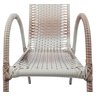 Cadeira de Fio Junco Jardim Alpendre Aço Varanda Premium Poltrona Luxo Área Reforçada Cor Capuccino - 3