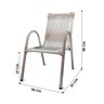Cadeira de Fio Junco Jardim Alpendre Aço Varanda Premium Poltrona Luxo Área Reforçada Cor Capuccino - 5