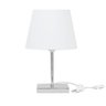 Abajur Eros Dome Branco com Base Quadrada Magnifico - 1
