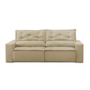 Ver imagem 6 de Sofá Retrátil e Reclinável 3 lugares com Molas 1,80m Livia Suede Bege Adonai Estofados