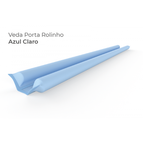 Protetor Veda Porta Impermeavel Rolinho contra Inseto 80cm:azul Claro/80cm