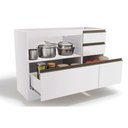 Ver imagem 4 de Módulo Cozinha Kappesberg Maxxi Balcão G746 C/ 1 Porta e 4 Gavetas S/ Tampo 120cm Canela-