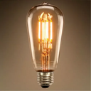 Ver imagem 3 de Lâmpada de Filamento Led St64 4w Ambar 2200k Bivolt