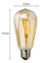 Ver imagem 4 de Lâmpada de Filamento Led St64 4w Ambar 2200k Bivolt
