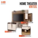 Ver imagem 4 de Estante Home Theater Virtus Castanho Off White com Aparador Fiero Off White - Hb Móveis