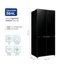 Ver imagem 3 de Geladeira Multidoor Frost Free Hq Inverter 564 Litros Airflow Cooling Flex Zone Black Glass Hq-