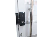 Ver imagem 3 de Porta Pivotante de Alumínio Branco 2,10 x 1,20 com Pux. Friso e Visor com Fechadura Digital Linha 30