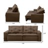 Sofá Retrátil e Reclinável 3 Lugares com Molas 1,80m Atenas Suede Mirra Decor - 3