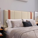 Ver imagem 4 de Kit 2 Mesinhas Lateral Pequena Cabeceira Suspensa Almofadada Cama Casal 1,40 Decoração Quarto