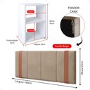 Ver imagem 6 de Kit 2 Mesinhas Lateral Pequena Cabeceira Suspensa Almofadada Cama Casal 1,40 Decoração Quarto