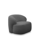 Ver imagem 5 de Kit 2 Poltronas Decorativas Charlote Sala de Estar Base Fixa Bouclê Grafite G88 - Gran Belo
