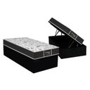 Ver imagem 1 de Cama Box Baú Solteiro: Colchão Molas Probel Prolastic ProDormir Sleep + Base CRC Courano Black(88x18