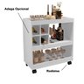 Aparador Carrinho Multi Uso para Cozinha Sala e Banheiro - Branco - 3