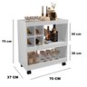 Aparador Carrinho Multi Uso para Cozinha Sala e Banheiro - Branco - 2