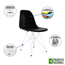 Ver imagem 3 de Mesa Industrial Base Ferro Branco Tampo 137x90 Branco 4 Cadeiras Eames Ferro Branco Assento Preto