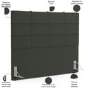 Ver imagem 4 de Cabeceira Cama Box Casal 140 cm Roma W01 Linho Verde Musgo - Lyam Lyam Decor