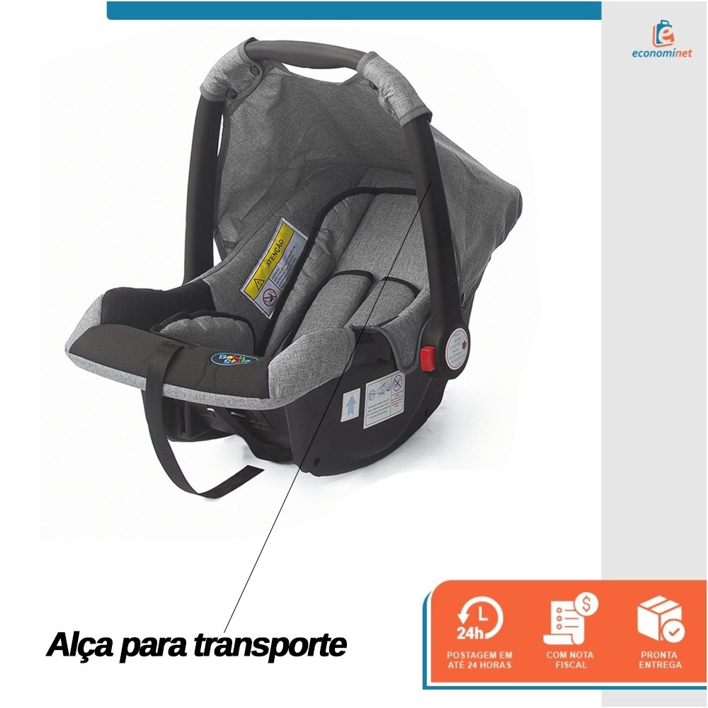 Bebê Conforto Cinza Victory Baby Style 0-13kg Seguro, Confortável e Prático para Viagens - 4