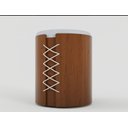 Ver imagem 1 de Puff Redondo Estofado Laminado Decorativo Sala